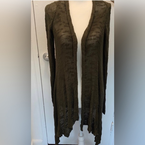 🔵Zara Knit Drapey Open Front Cardigan Size Medium - Picture 3 of 9